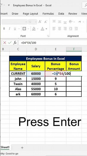 Employees Bonus Calculation in Excel, Bonus Formula Explained, Excel Payroll Tutorial