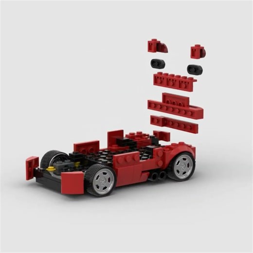 🏎Race into fun with this cool Lightning McQueen-inspired brick car!