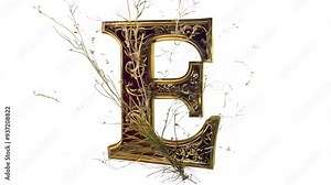 Decorative Letter E With Intricate Design and Natural Accents Generative AI