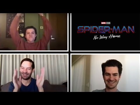 ALL 3 SPIDER-MAN FIRST INTERVIEW! Tobey, Andrew & Tom Spider-Man No Way Home Interview!