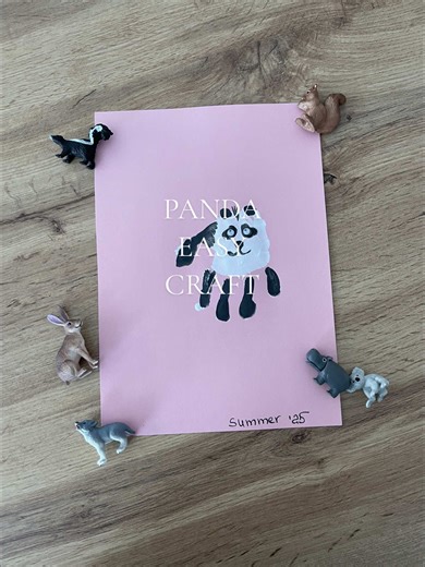 Cute Panda Handprint Craft for Kids