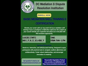 Basic Mediation Skill Training & Certification