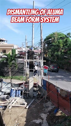 Dismantling of Aluma beam form system. #construction #shorts