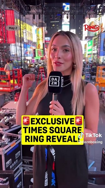 Times Square Boxing Ring Reveal for Garcia vs Romero