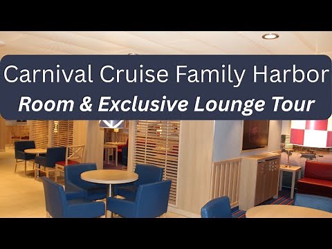 Carnival Cruise Family Harbor Lounge & Ocean View Room Tour!