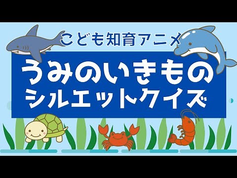 【うみのいきもの シルエットクイズ】海の生き物、分かるかな～？どんな海の仲間がいるかな？☆幼児向けアニメ☆子供向けアニメ☆知育アニメ