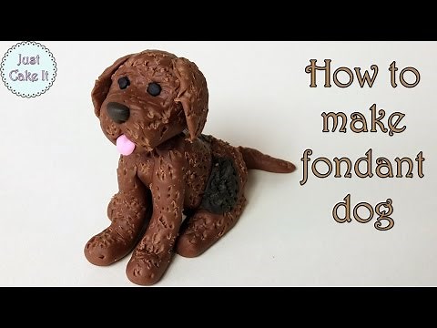 How to make fondant dog cake topper / Jak zrobić psa z masy cukrowej