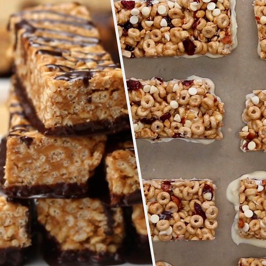 157K views · 732 reactions | Mornings are hectic enough without worrying about what to eat. These incredibly easy to make snack bars are absolutely delicious and will fill you right up! Recipes: https://tasty.co/compilation/snack-bars-that-will-fill-you-up | Tasty | Facebook