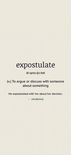 Word of the day: Expostulate | English Vocabulary | Word Meaning