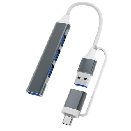 Type C to USB 3.0 Hub 4 Ports 4-in-1 Docking Station Ultra Slim USB Splitter - Walmart.ca