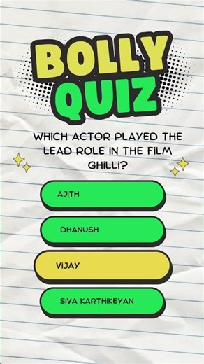 Yellow and Green Playful Quiz Time Mobile Video