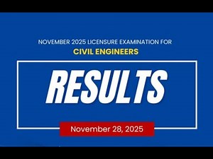 Civil Engineers Licensure Examination Results November 2025 List of passers for CELE