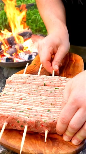 Perfectly Charred Napoleon Kebab Skewers