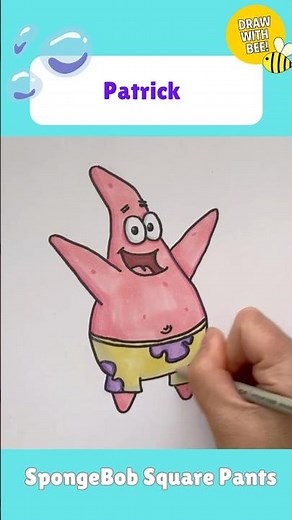 Draw Patrick from Spongebob Easy! #spongebob #patrickstar #spongebobsquarepants #nickelodeon