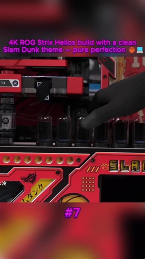 4K ROG Strix Helios build with a clean Slam Dunk theme pure perfection #PCBuild #ROGStrixHelios #SlamDunk #4KSetup #TechArt