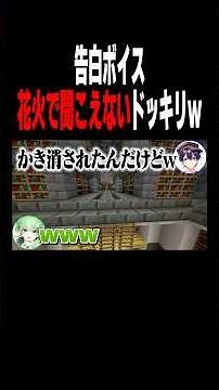 A prank where the confession voice can never be heard because of the fireworks lol #Minecraft #sh...
