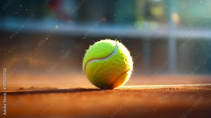 Dynamic tennis action powerful ball impact sparks energy and competition on the court