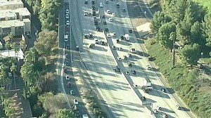 UPDATE: CHP confirms a driver was shot on the 405 Freeway in Sherman Oaks. Read more here: https://abc7.la/4aUjIWr | ABC7