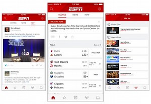 ESPN for iOS becomes a universal app for iPhone & iPad with new look, iPhone 6/  support | AppleInsider