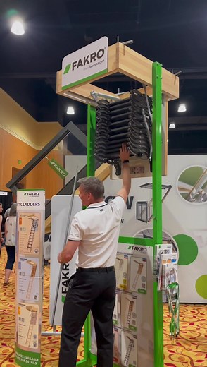 11M views · 147K reactions | Fakro ladder is easy to use  | American Contractor | Facebook