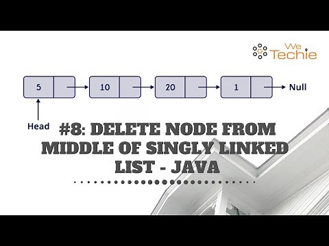 #8: Delete Node From Middle of Singly Linked List - Java [ WeTechie ]