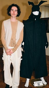 Harris Tweed Hebrides X Fashion Council Germany Meet the six students showcasing Harris Tweed®️throughout Berlin Fashion week, as part of the Fashion X Craft programme. @kingsfdn @fashioncouncilgermany The talented @niclas.hasemann takes inspiration from the balance of simple geometric mouldings and deliberate augmentation, drawing from the intricate artistry of Elizabethan plasterwork. Working with Harris Tweed®️, Nic was captivated by its calming monochrome tones from afar—yet up close, the be