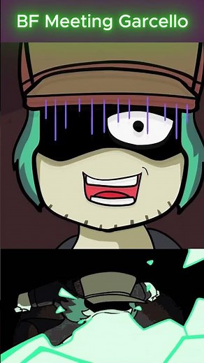 BF Meeting Garcello [FNF Animation] #fnf #fnfmod #fridaynightfunkin #shorts