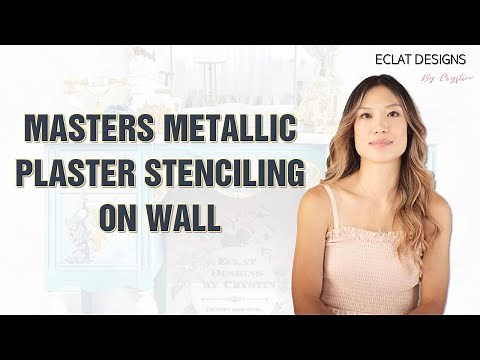 Modern Masters Metallic Plaster Stenciling on Wall