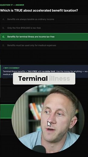 Accelerated Death Benefit Explained | Tax-Free Terminal Illness Benefits (Exam Prep)