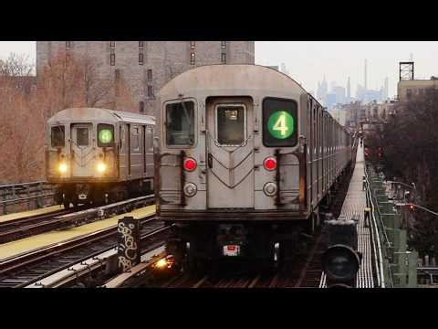 NYCT Subway: R62A (4) Train Action along the Jerome Avenue Line in the Bronx (January 2026)