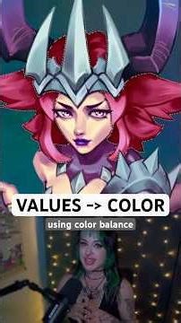 Greyscale to COLOR using color balance! #digitalart