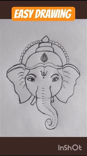 How to Draw Lord Ganesha Face Easily ✨ #drawing #shorts