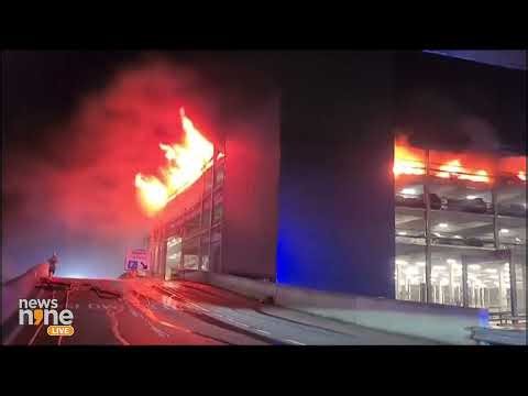 Fire Breaks Out in the Luton Airport Parking in London | News9