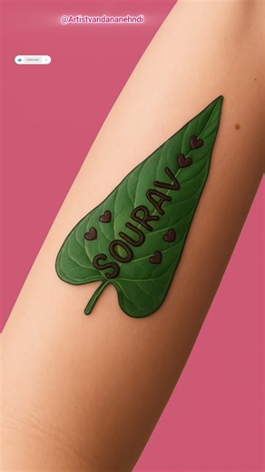 New trick ✨ Leaf 🍀 mehndi design new _ #love #mehndi tattoo #shortvideo #mehandi #daisy tattoo henna