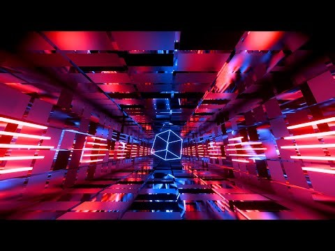 4K Abstract Fast Moving Square Led Lights Red & Blue Color Screensaver Video Background No sound
