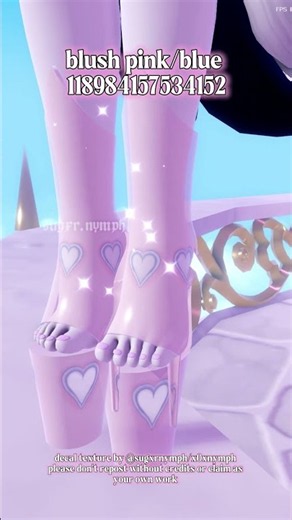 heart cut out chromae heel decals by me 🤍 codes in pinned comment ! #royalehigh #roblox