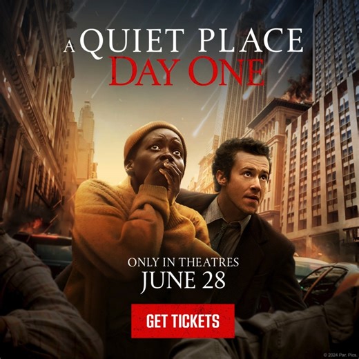 In A QUIET PLACE: DAY ONE, Lupita Nyong’o plays Sam, a woman who must survive an invasion in New York City by bloodthirsty alien creatures with ultrasonic sound hearing. Experience the day the world went quiet when it opens at SIFF Cinema Downtown on Thursday, June 27: siff.info/quietplace3fb. | SIFF
