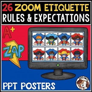 Zoom Rules Posters Distance Learning