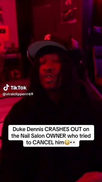 Duke Dennis crashes out at nail salon over appointment poster