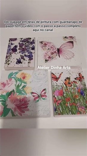 Step by step here☝️#decoupage #Decoupageoncanvas #paintings #decorativepaintings #crafts #diy