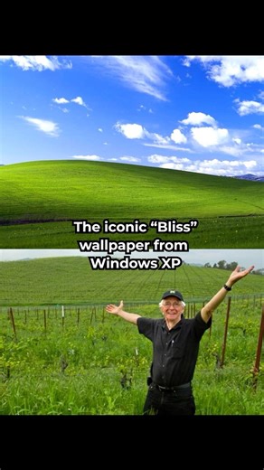 The iconic Windows XP wallpaper (1996) by Charles O’Rear #history #nostalgia