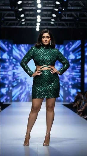 Indian Model Stunning Ramp Walk | Glamorous Fashion Show 🔥Bold Cut-Out Dress Ramp Walk | #shorts