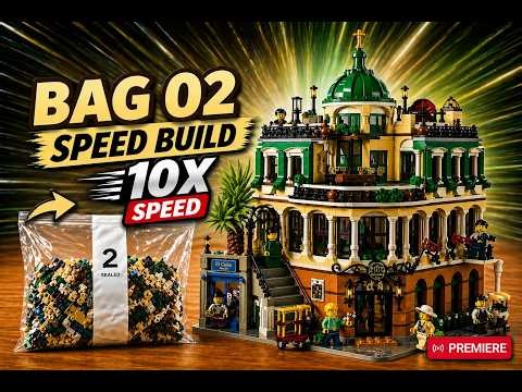 Can You Build This in Minutes? LEGO Boutique Hotel 10297 – Bag 02 (10x Speed)