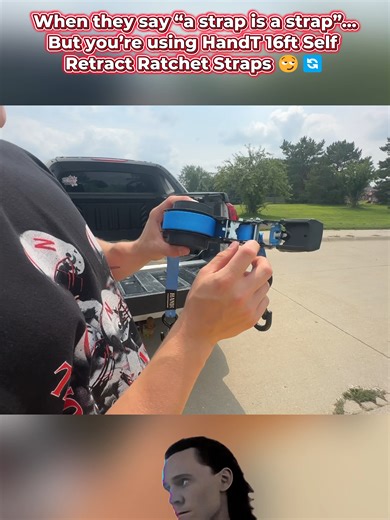 When they say “a strap is a strap”… But you’re using HandT 16ft Self Retract Ratchet Straps 😏🔄 #HandT#SelfRetractRatchetStrap#CargoSecurity#WorkSmarter#CargoStrap #TruckLife