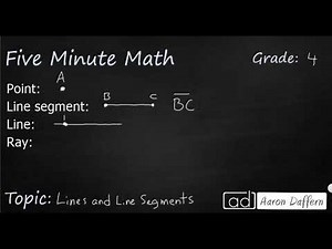 4th Grade Math Lines and Line Segments