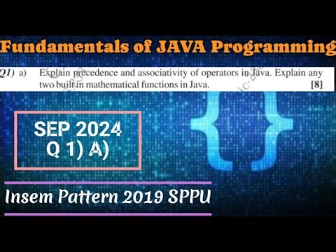 FUNDAMENTALS OF JAVA PROGRAMMING T.E (E&TC) | INSEM SOLVE PYQ | JAVA | SPPU 2019 |