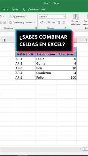 Cómo combinar celdas en Excel fácilmente