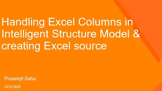 如何处理智能结构模型Excel列并创建Excel源