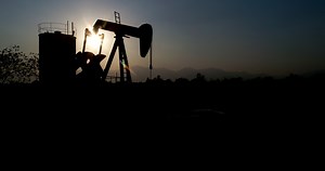 Download Industrial oil pump jack pumping crude oil  for free