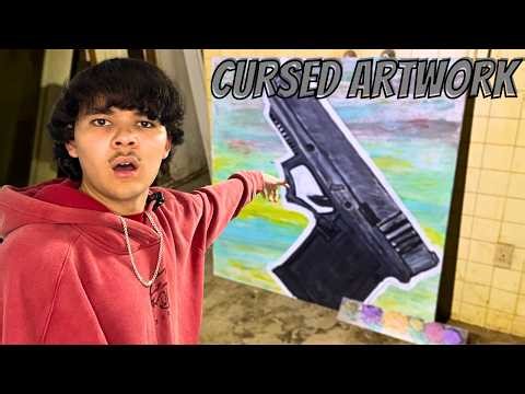 I Found Cursed Art at an Abandoned Building!!